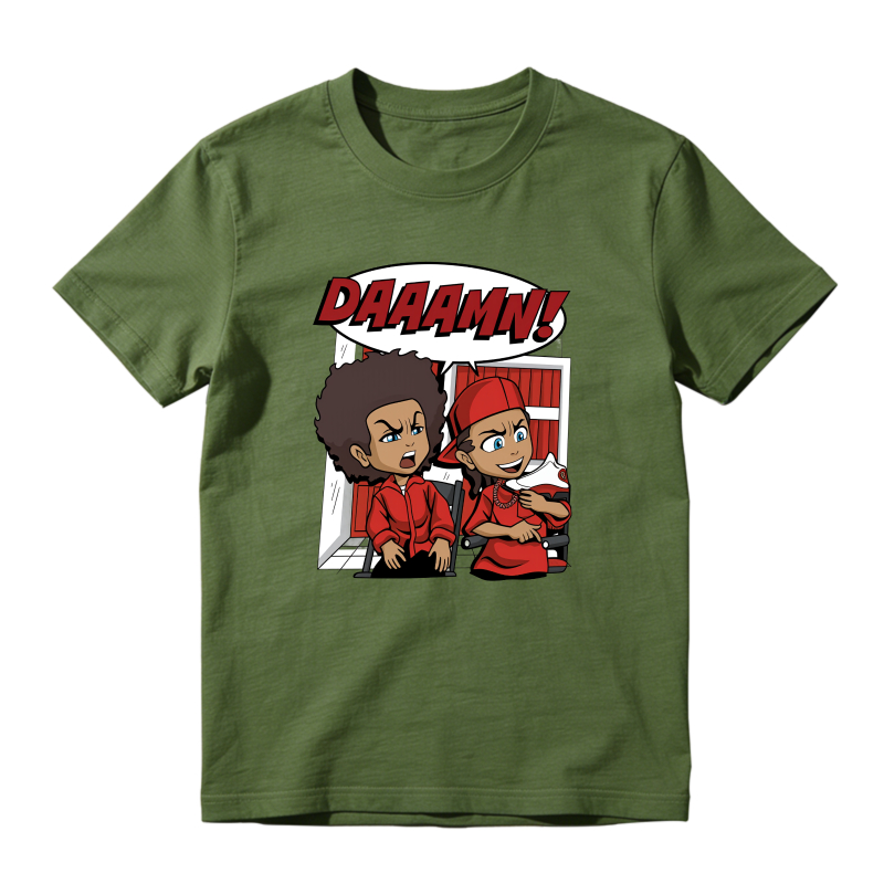 Cartoon Characters With Daaamn Text Shirt To Match Air Jordan 13 Chicago - Sneaker Match Shirt