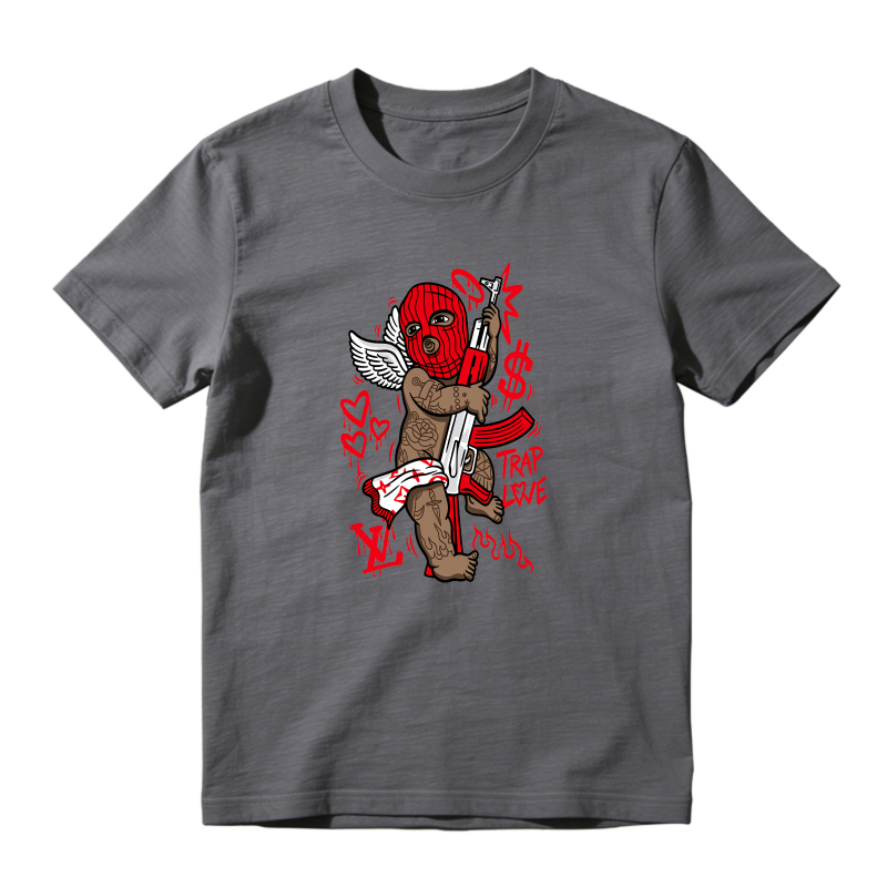 Cupid With Gun And Red Mask Pattern Shirt To Match Air Jordan 13 Chicago - Sneaker Match Shirt