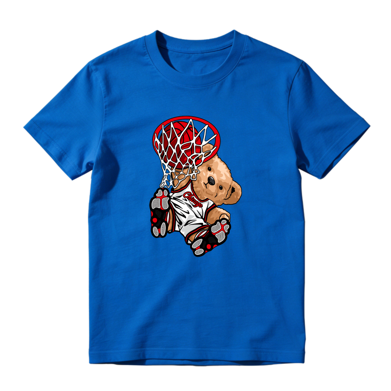 Teddy Bear Dunking Basketball Shirt To Match Air Jordan 13 Chicago - Sneaker Match Shirt