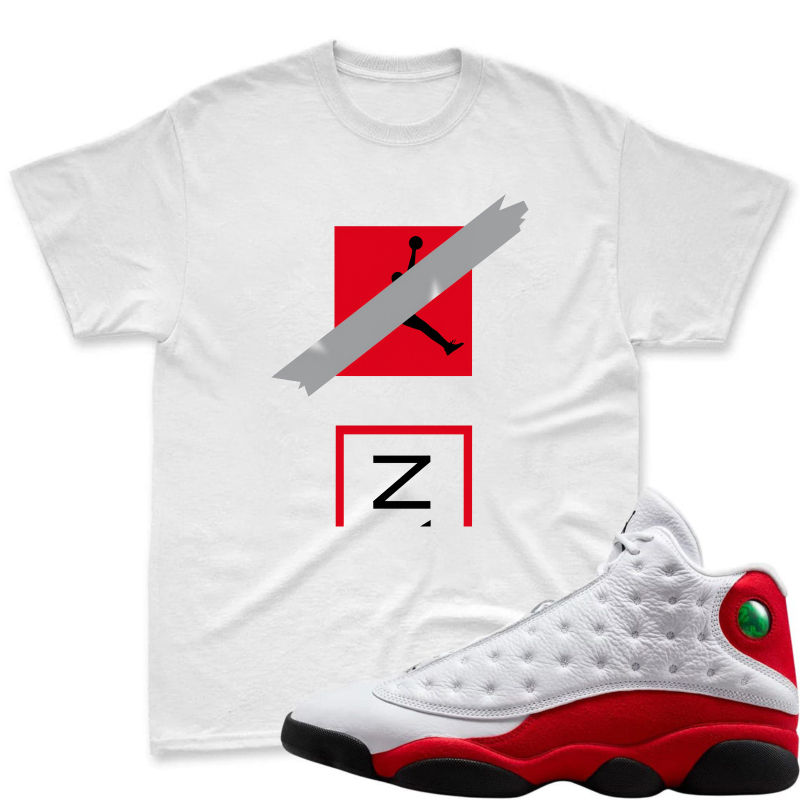 Jordan Logo With Z Symbol Shirt To Match Air Jordan 13 Chicago Sneaker Match Shirt
