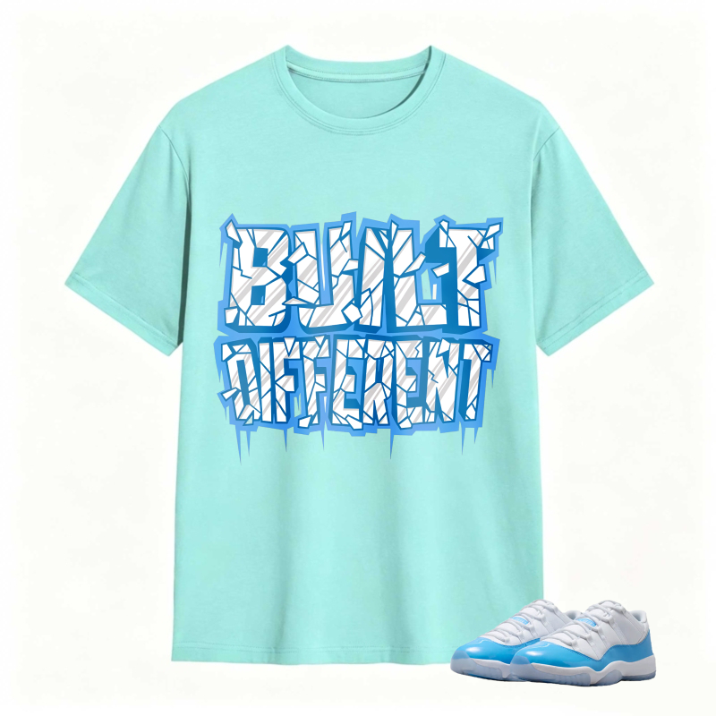 Built Different Shirt To Match Jordan 11 University Blue Sneaker Match Shirt