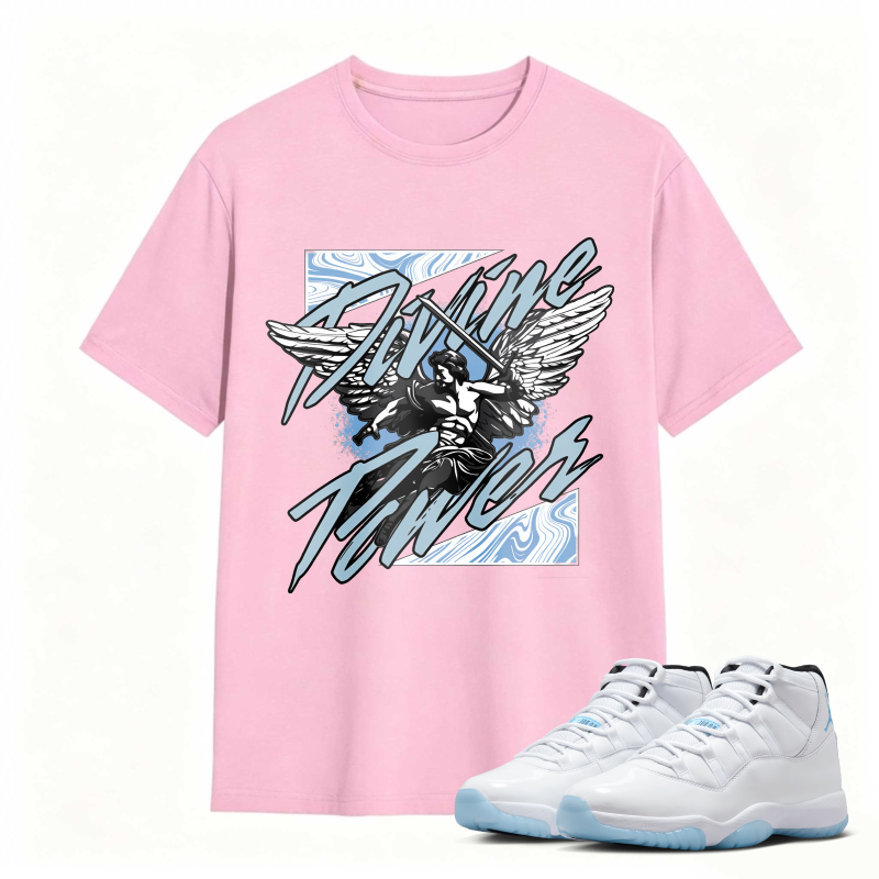 Flying Wings Graphic Shirt To Match Air Jordan 11 White Legend Blue Sneaker Match Shirt