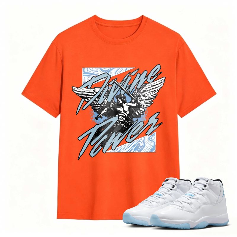 Flying Wings Graphic Shirt To Match Air Jordan 11 White Legend Blue Sneaker Match Shirt