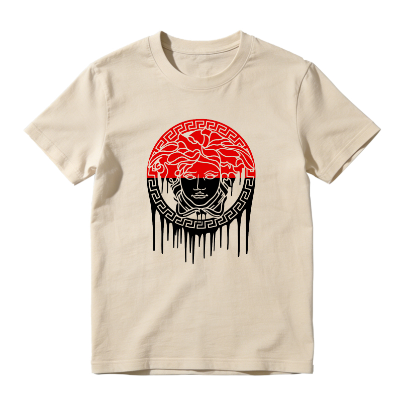 Medusa Head With Greek Pattern And Dripping Effect Shirt To Match Air Jordan 13 Chicago - Sneaker Match Shirt