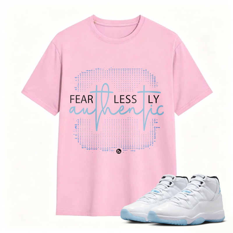 Fear Less Ly Authentic Shirt To Match Air Jordan 11 White Legend Blue Sneaker Match Shirt