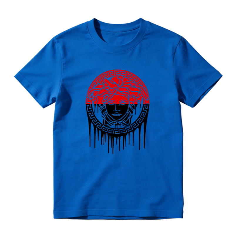 Medusa Head With Greek Pattern And Dripping Effect Shirt To Match Air Jordan 13 Chicago - Sneaker Match Shirt