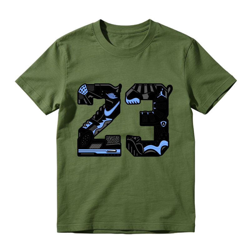 Number 23 With Jordan 14 Shoe Design Shirt To Match Jordan 14 Black And University Blue Sneaker Match Shirt