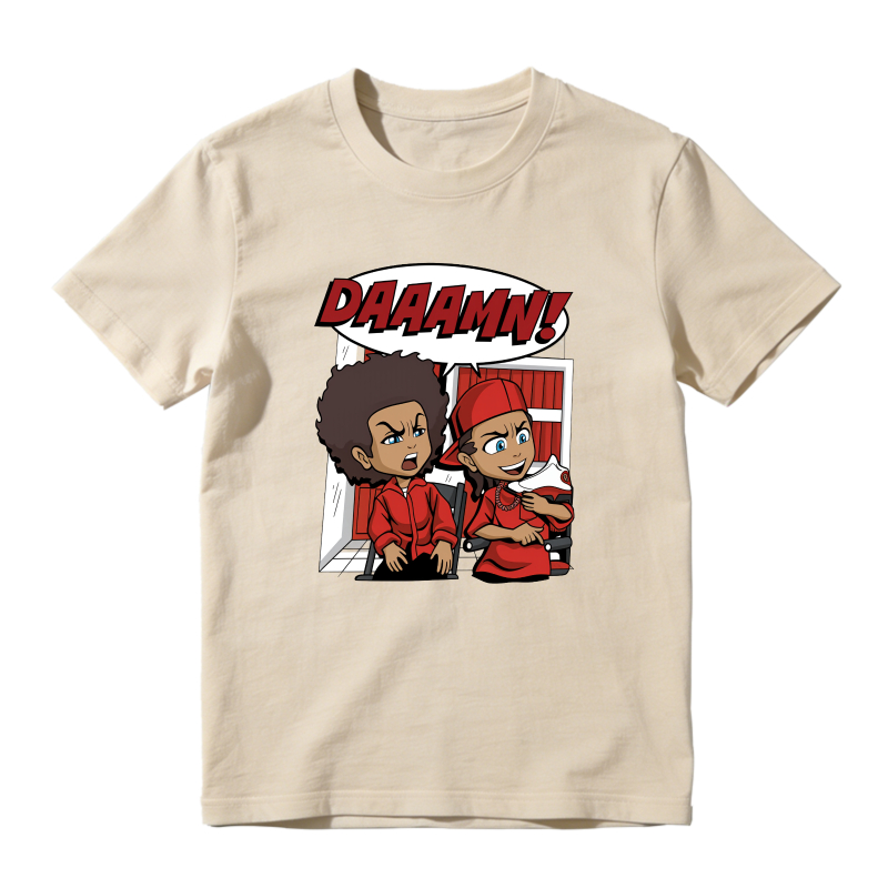 Cartoon Characters With Daaamn Text Shirt To Match Air Jordan 13 Chicago - Sneaker Match Shirt