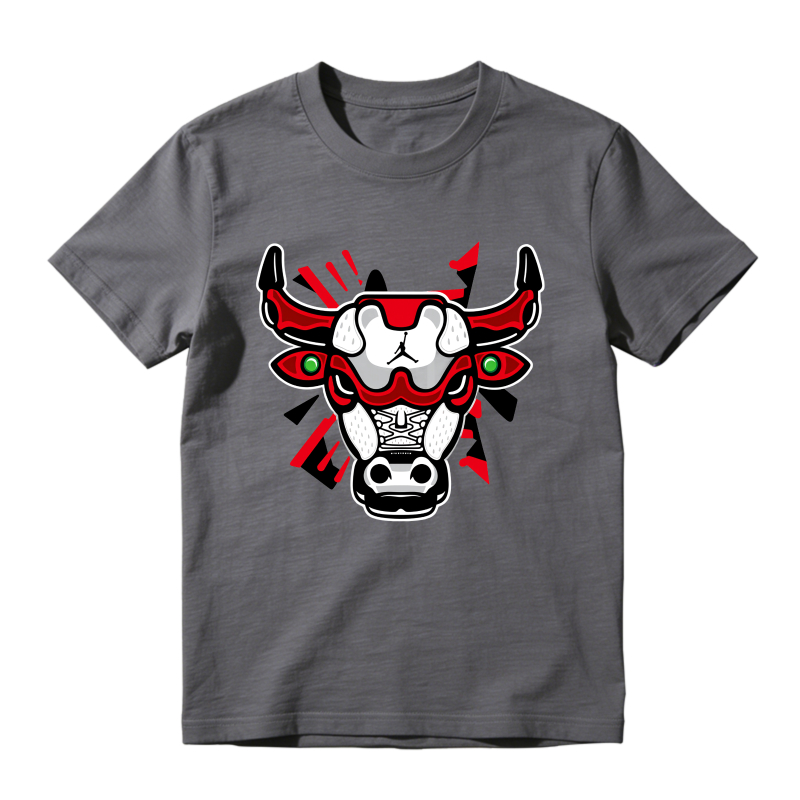 Bulls Logo With Red And Black Accents Shirt To Match Air Jordan 13 Chicago - Sneaker Match Shirt