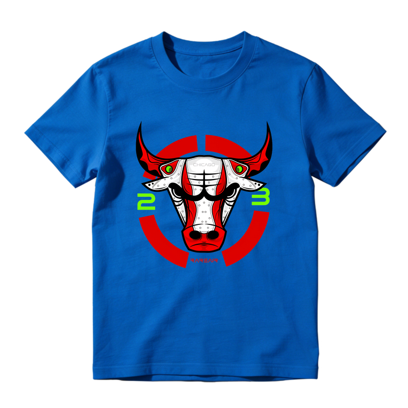 Bulls Logo With Red And Green Accents Shirt To Match Air Jordan 13 Chicago - Sneaker Match Shirt