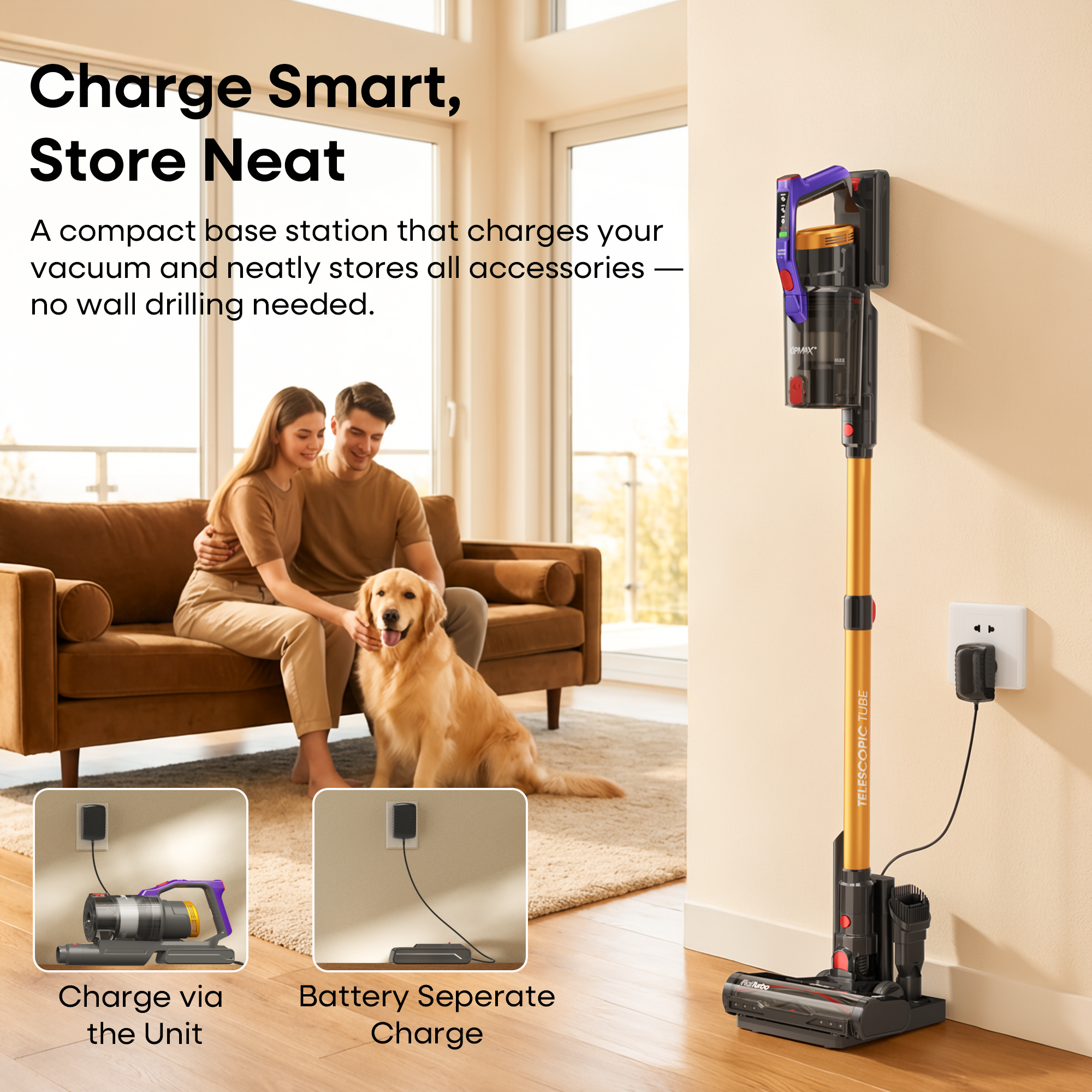 KIPMAX X20 Pro Cordless Vacuum Cleaner 50,000 Pa/550 W/70 Min, 1.5 L Vacuum Cleaner with Display, Anti-Tangle Brush, 7-Layer Filter & Fragrance Function, Self-Standing Battery Vacuum Cleaner 