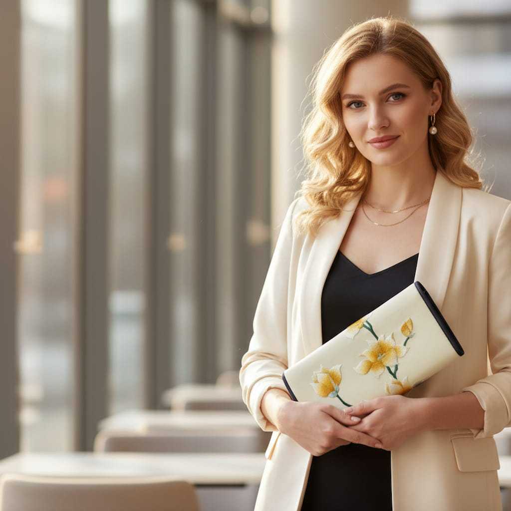 Vintage Magnolia Silk Embroidered Purse