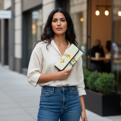 Vintage Magnolia Silk Embroidered Purse