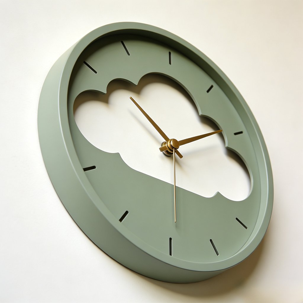 Moderne leise Wanduhr im Schlafzimmer