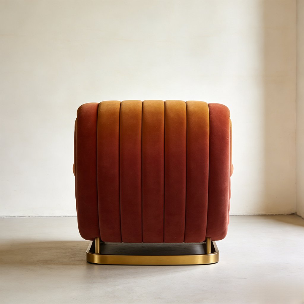 Detailansicht des bequemen Einzelsofas