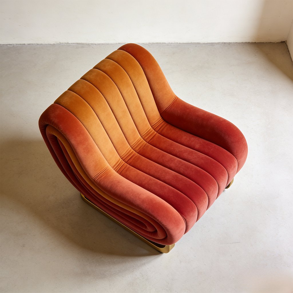 Bequemer Einzelsofa im modernen Wohnzimmer