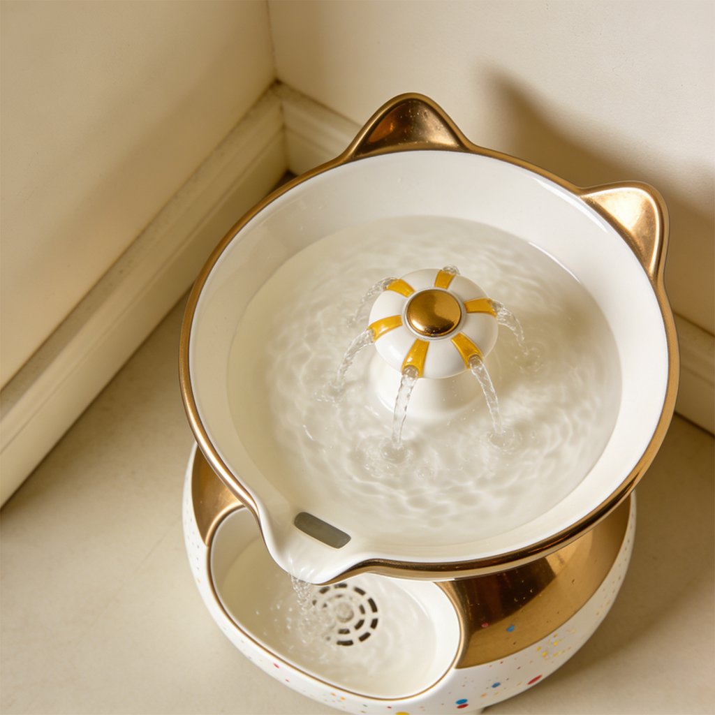 Intelligenter Trinkbrunnen für Haustiere mit LED-Anzeige