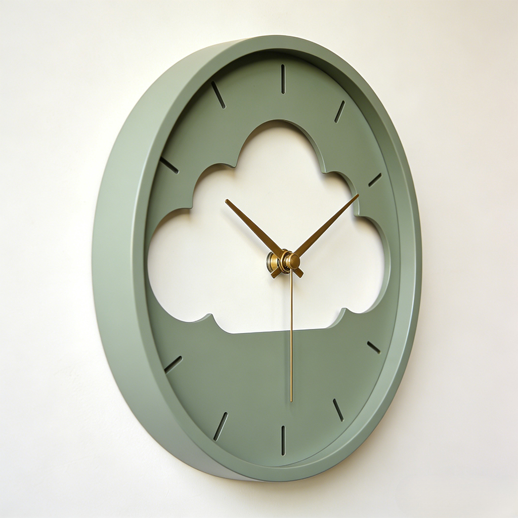 Schlichtes geräuschloses Schlafzimmer-Wanduhr