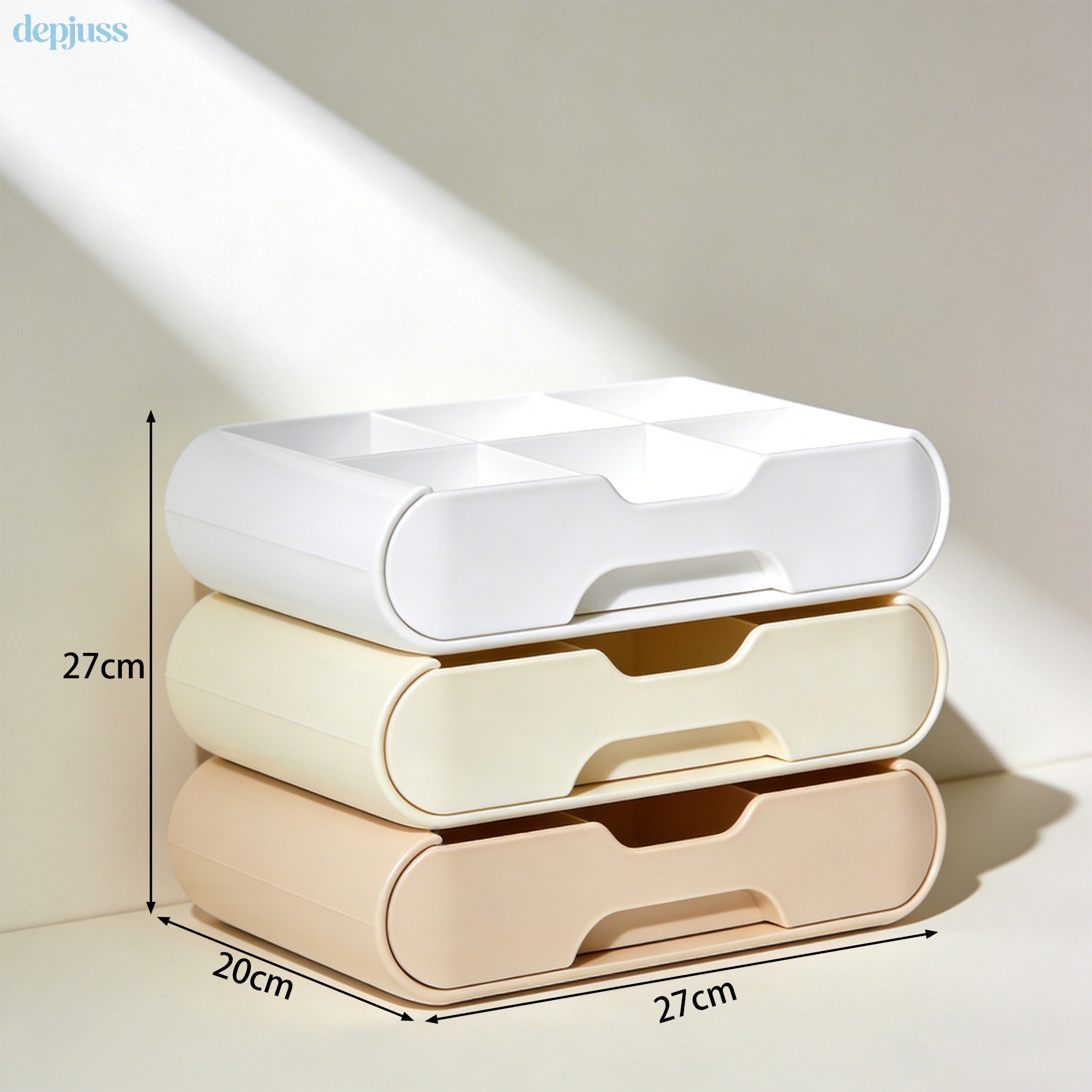 Durable plastic drawer storage compartments