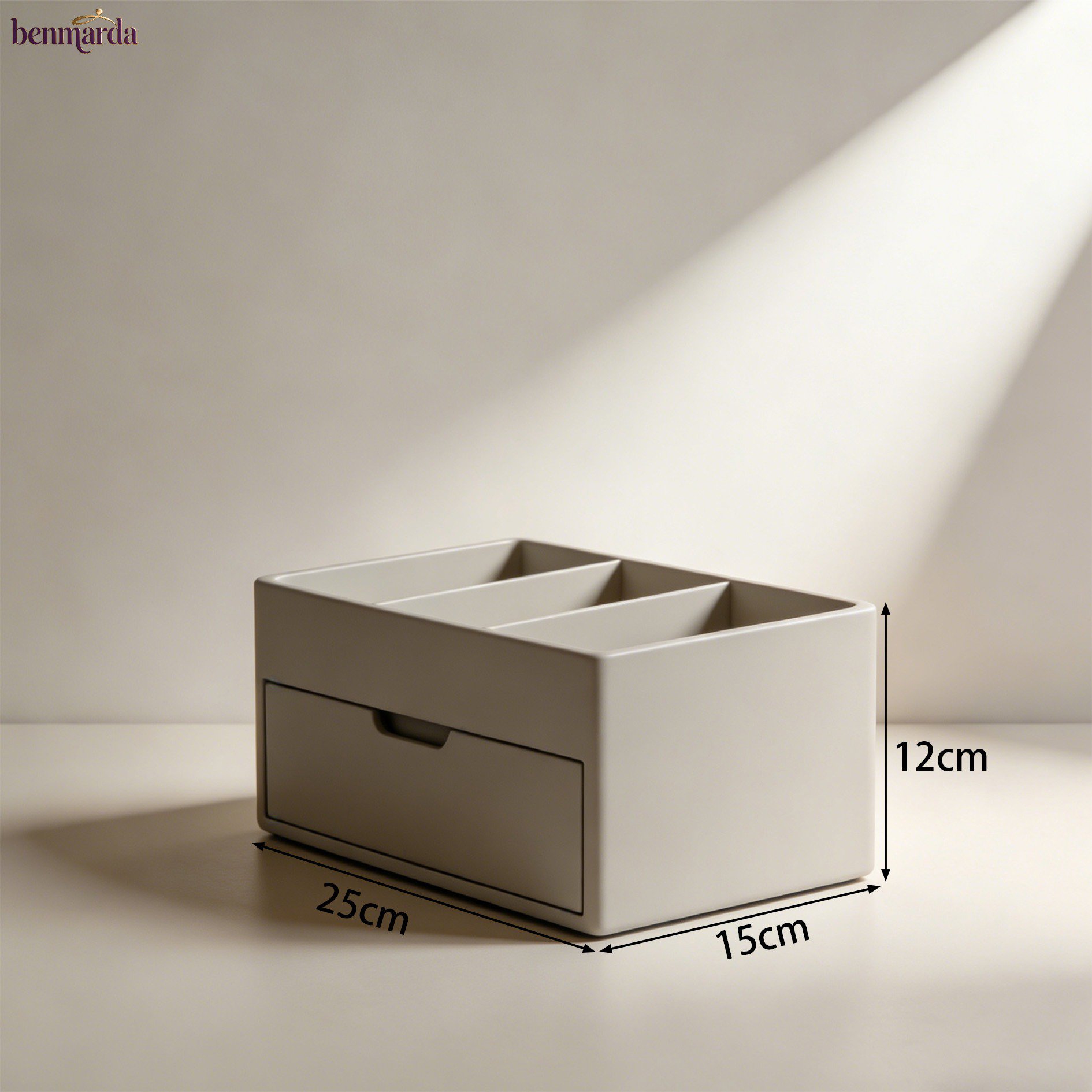 Durable desktop storage boxes in assorted colors