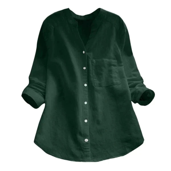 Casual Linen-Cotton Blouse