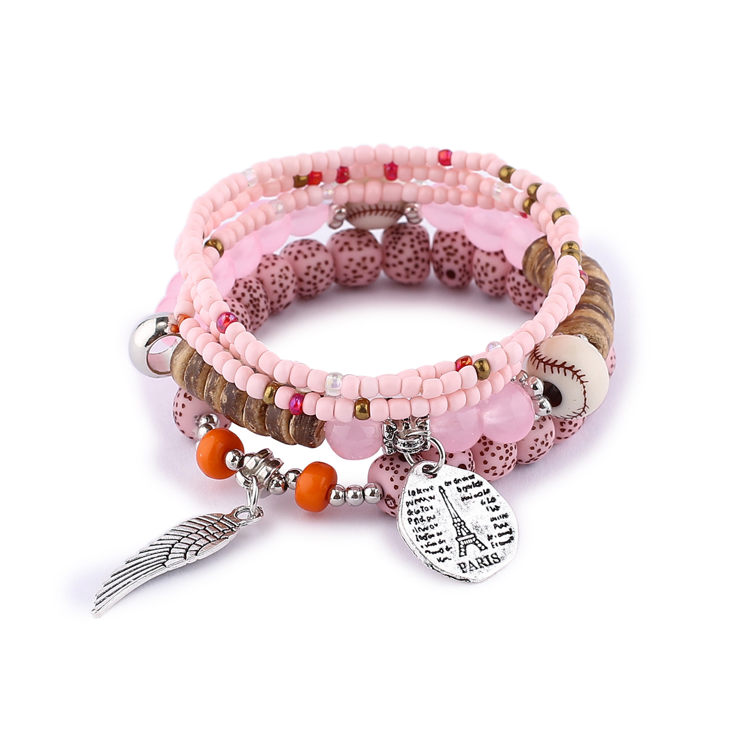 Bracelet Color Bohemian Multi-Layer Stretch Bead Bracelet Ornament