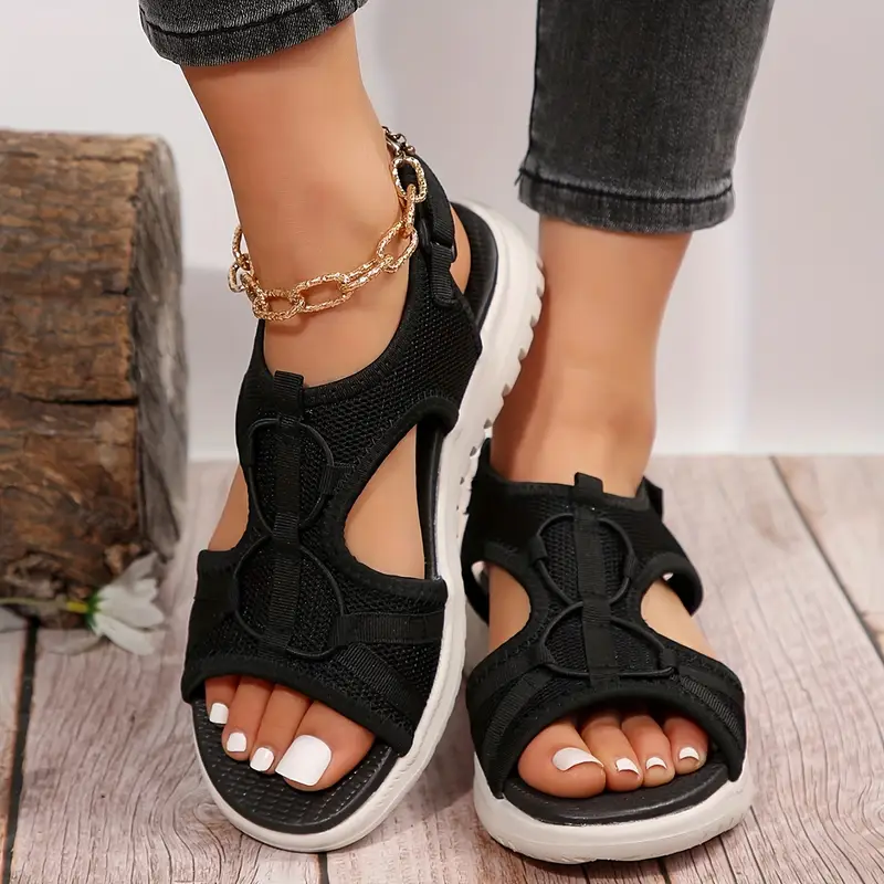 Women's Ultra-Breathable & Comfortable Sporty Peep Toe Mesh Sandals Outdoor Shoes for Summer Adventures