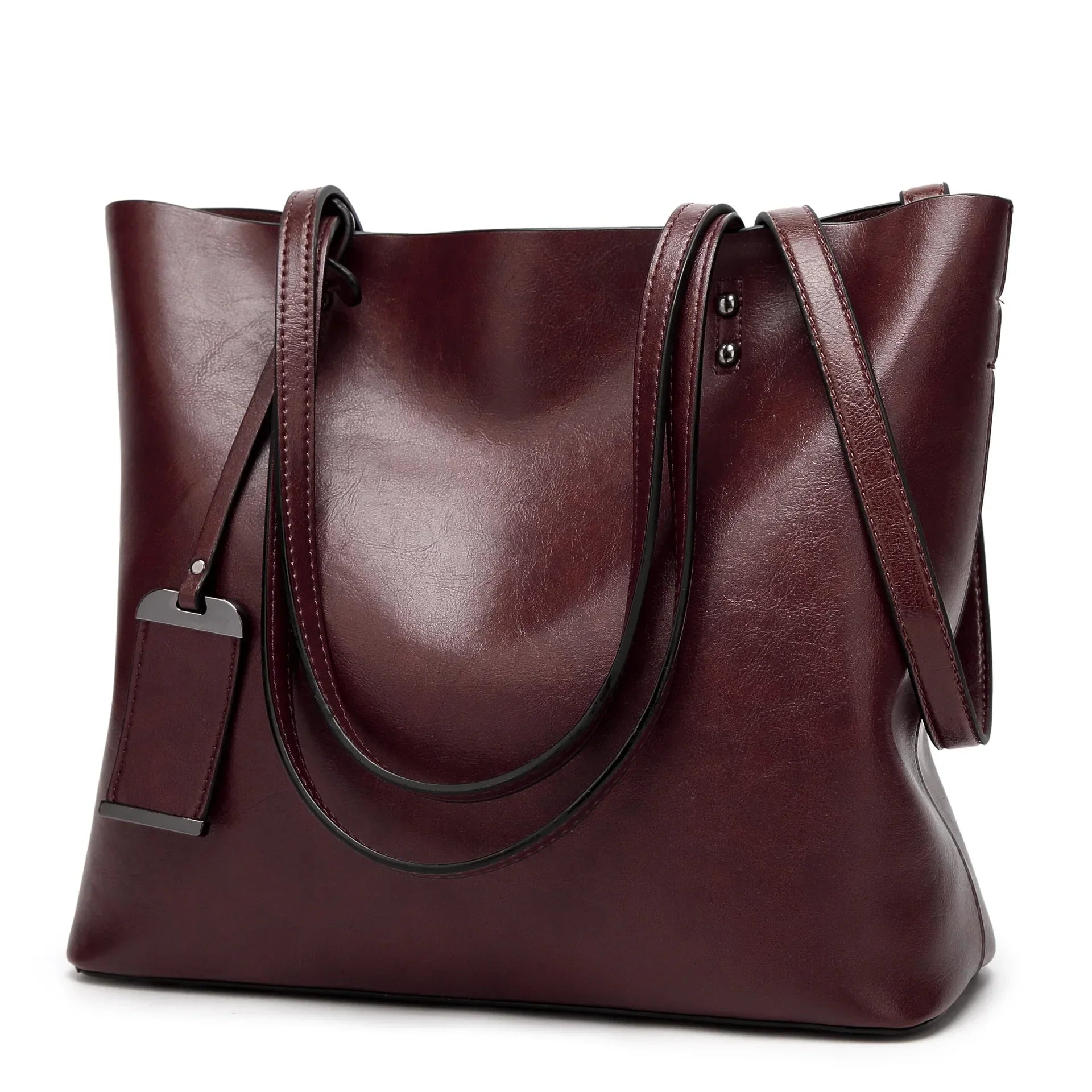 LEATHER CROSSBODY TOTE BAG