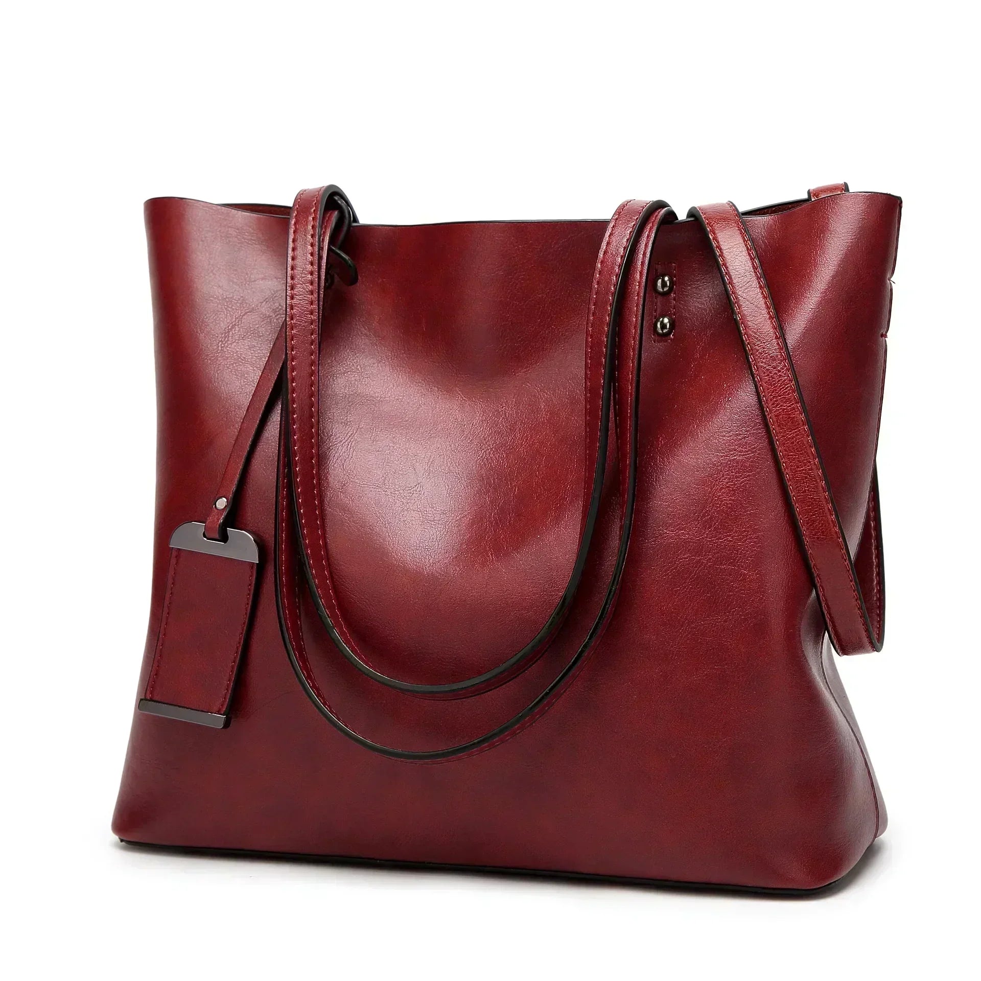 LEATHER CROSSBODY TOTE BAG