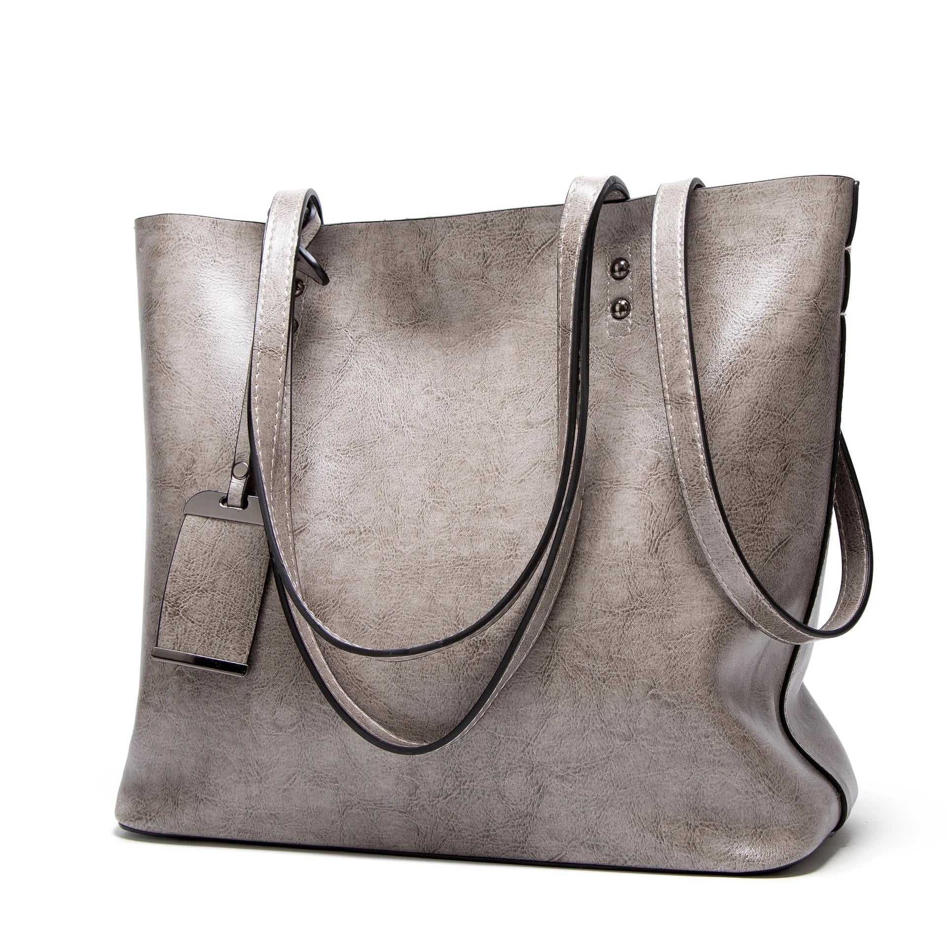 LEATHER CROSSBODY TOTE BAG