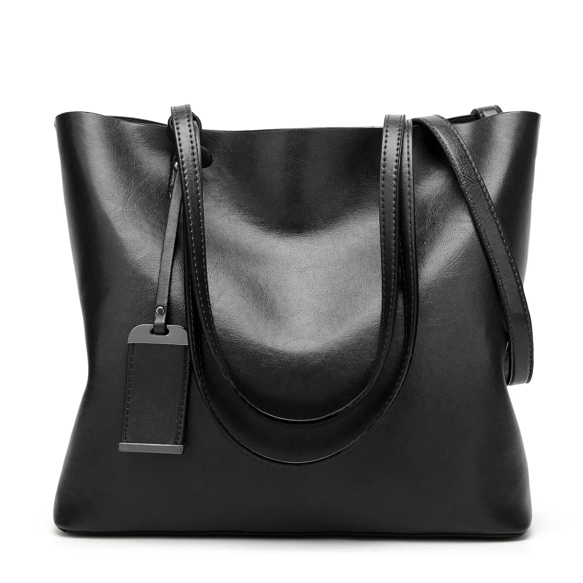 LEATHER CROSSBODY TOTE BAG