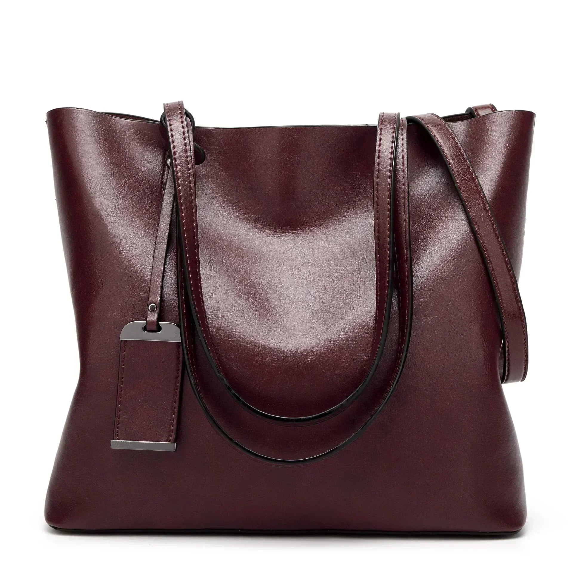 LEATHER CROSSBODY TOTE BAG