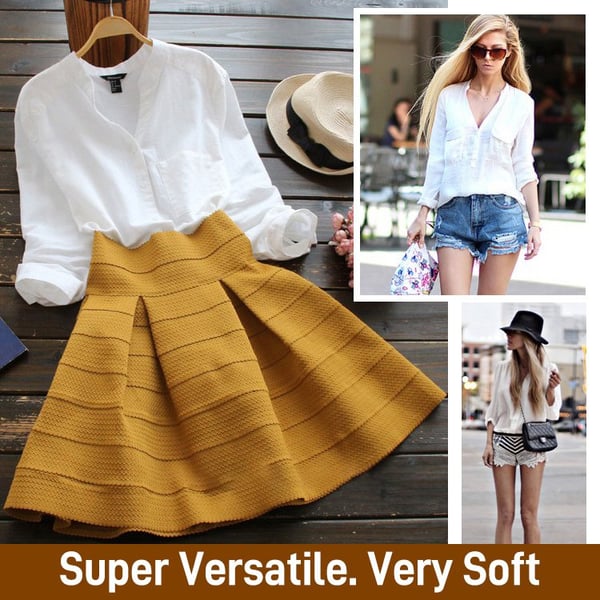 Casual Linen-Cotton Blouse