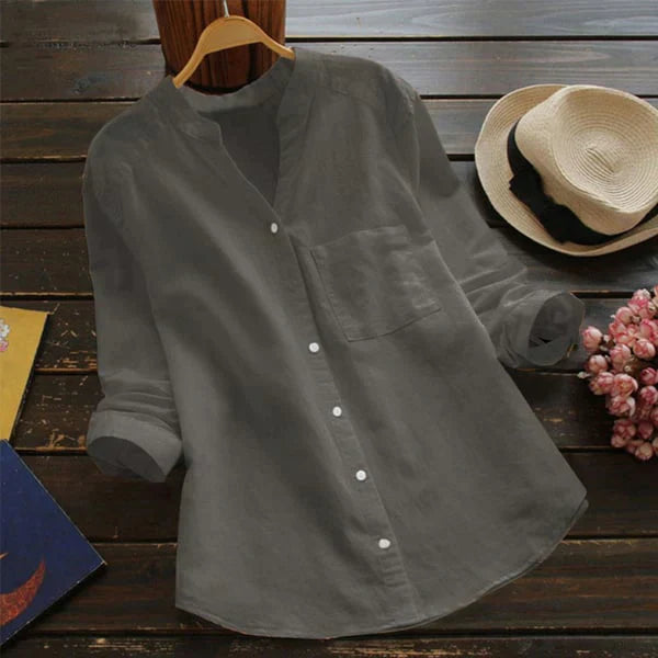 Casual Linen-Cotton Blouse