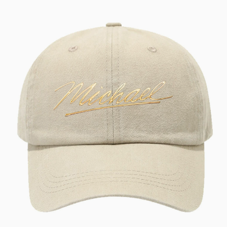 Michael Jackson Signature Baseball Cap, Washed  Vintage Dad Hat, Casual Embroidered Cotton Cap for Fans