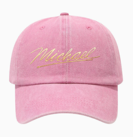Michael Jackson Signature Baseball Cap, Washed  Vintage Dad Hat, Casual Embroidered Cotton Cap for Fans