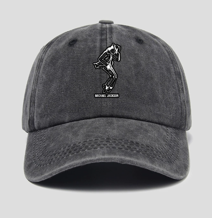 Michael Jackson Moonwalk Silhouette Baseball Cap, MJ Dance Embroidered Dad Hat for Fans