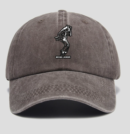 Michael Jackson Moonwalk Silhouette Baseball Cap, MJ Dance Embroidered Dad Hat for Fans