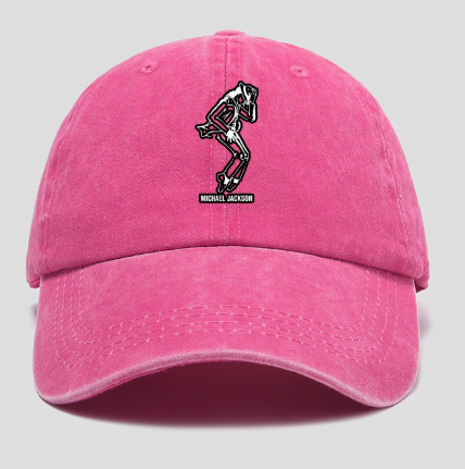Michael Jackson Moonwalk Silhouette Baseball Cap, MJ Dance Embroidered Dad Hat for Fans