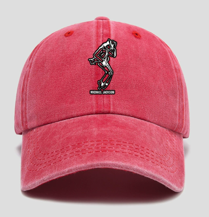 Michael Jackson Moonwalk Silhouette Baseball Cap, MJ Dance Embroidered Dad Hat for Fans