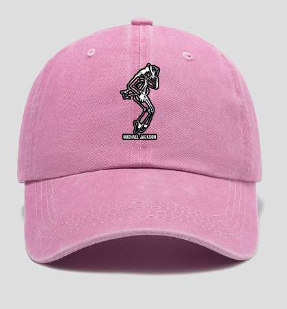 Michael Jackson Moonwalk Silhouette Baseball Cap, MJ Dance Embroidered Dad Hat for Fans