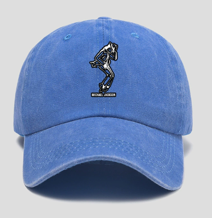 Michael Jackson Moonwalk Silhouette Baseball Cap, MJ Dance Embroidered Dad Hat for Fans