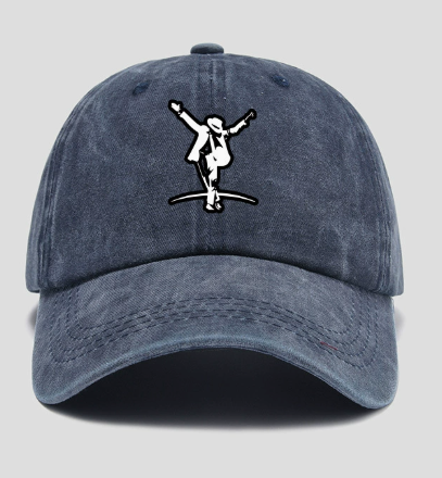 Michael Jackson Smooth Criminal Lean Silhouette Baseball Cap, MJ Dance Embroidered Dad Hat for Fans