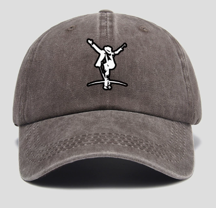Michael Jackson Smooth Criminal Lean Silhouette Baseball Cap, MJ Dance Embroidered Dad Hat for Fans