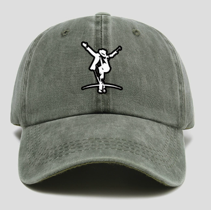 Michael Jackson Smooth Criminal Lean Silhouette Baseball Cap, MJ Dance Embroidered Dad Hat for Fans