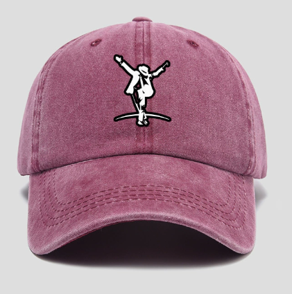 Michael Jackson Smooth Criminal Lean Silhouette Baseball Cap, MJ Dance Embroidered Dad Hat for Fans