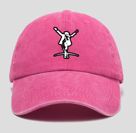 Michael Jackson Smooth Criminal Lean Silhouette Baseball Cap, MJ Dance Embroidered Dad Hat for Fans