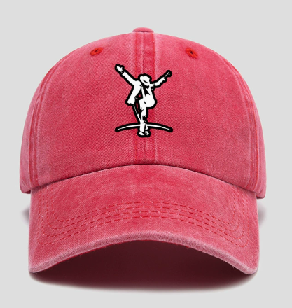 Michael Jackson Smooth Criminal Lean Silhouette Baseball Cap, MJ Dance Embroidered Dad Hat for Fans