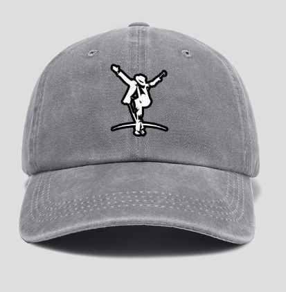 Michael Jackson Smooth Criminal Lean Silhouette Baseball Cap, MJ Dance Embroidered Dad Hat for Fans