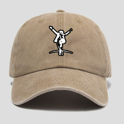 Michael Jackson Smooth Criminal Lean Silhouette Baseball Cap, MJ Dance Embroidered Dad Hat for Fans